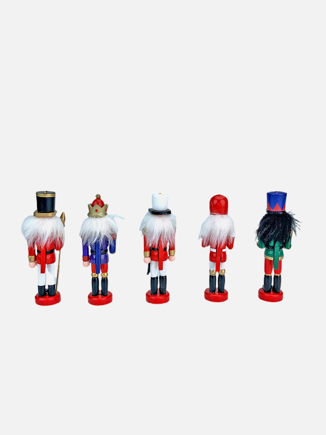 Little Surprise Box Royal theme set of 5 wooden Nutcrackers ,Christmas Tree Ornaments