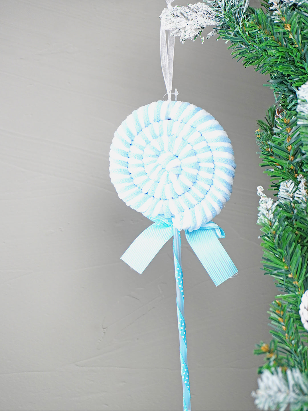 Little Surprise Box 6pcs Trio Pastel Blue Candyland themed Christmas Tree Ornaments