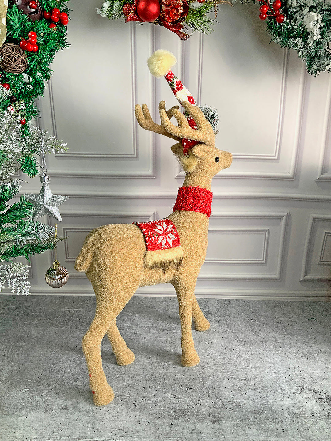 Little Surprise Box 18inches Christmas Themed Brown Deer for Christmas Decoration and Décor