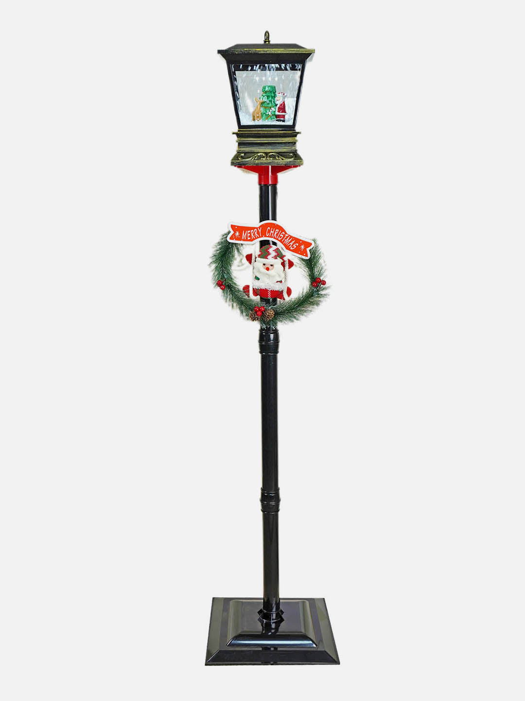 Little Surprise Box, 56 inches Christmas Theme Lamp Post and Snow Globe Christmas Décor