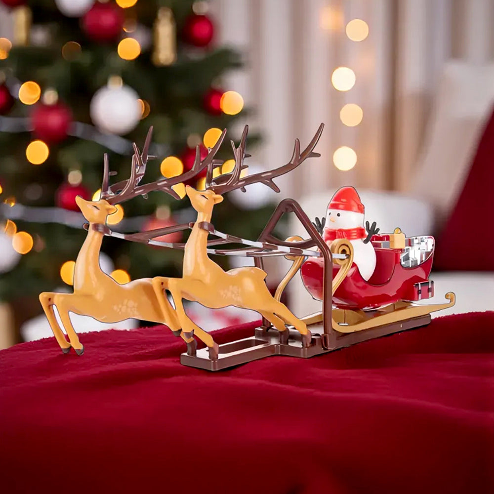 Little Surprise Box Dual Plane and Santa Carriage Rotating Christmas Tree Animated Topper.