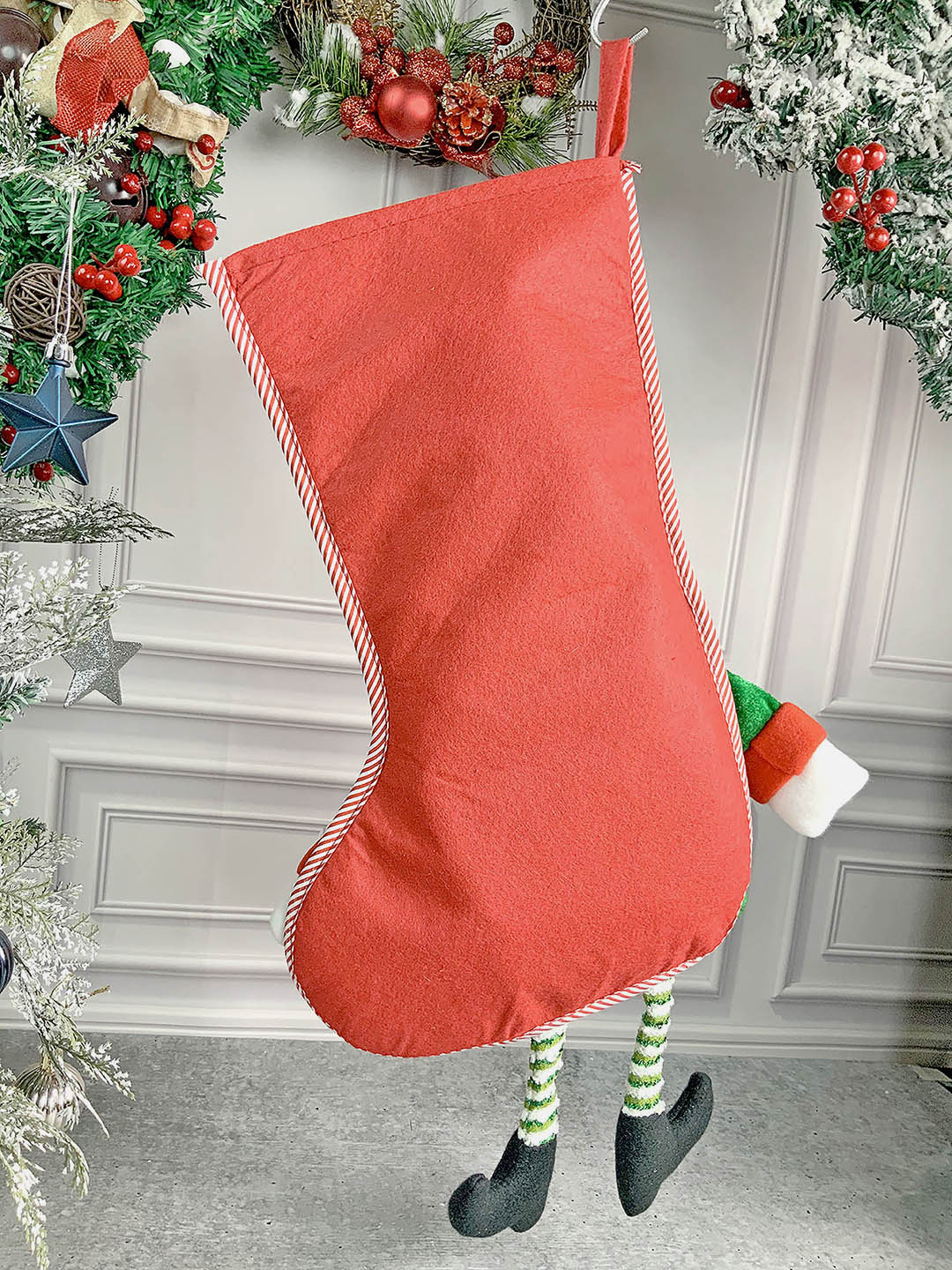 Little Surprise Box, Velvet Glitter Christmas Stocking for Gifts and Christmas Décor, 16 inches