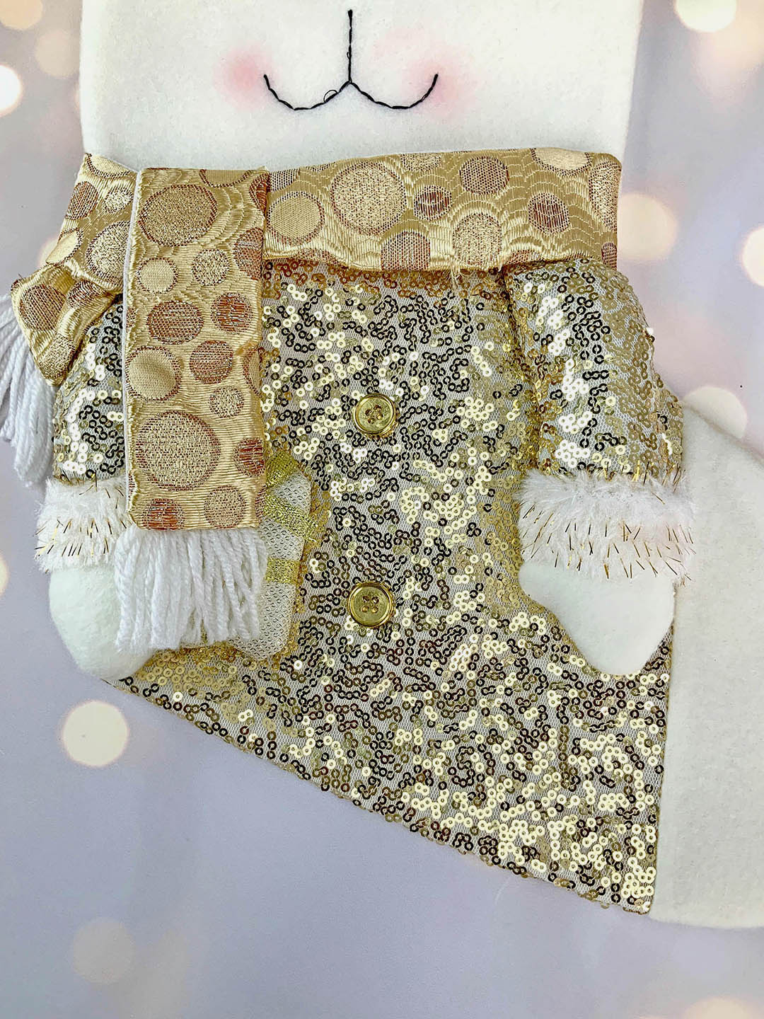 Little Surprise Box, Golden Christmas Stocking for Gifts and Christmas Décor-16 inches