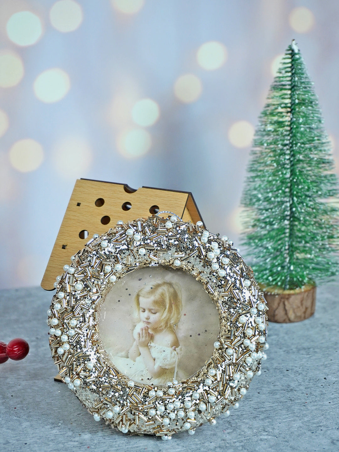 Little Surprise Box Glitter Photo frame Christmas Tree Ornament