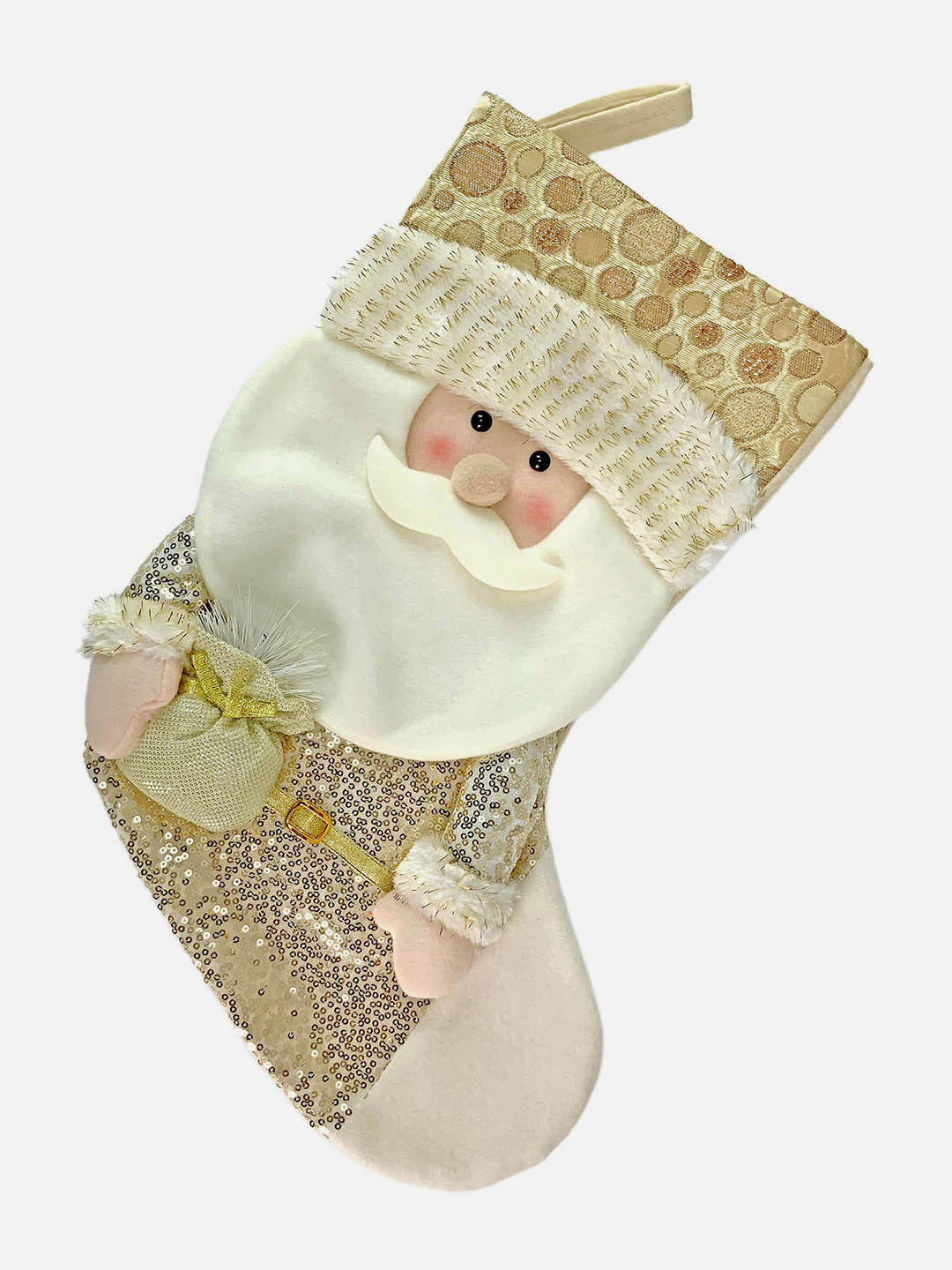 Little Surprise Box, Golden Christmas Stocking for Gifts and Christmas Décor-16 inches