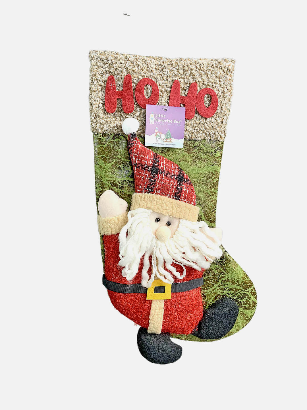 Little Surprise Box, Lettering Christmas Stocking for Gifts and Christmas Décor-18 inches