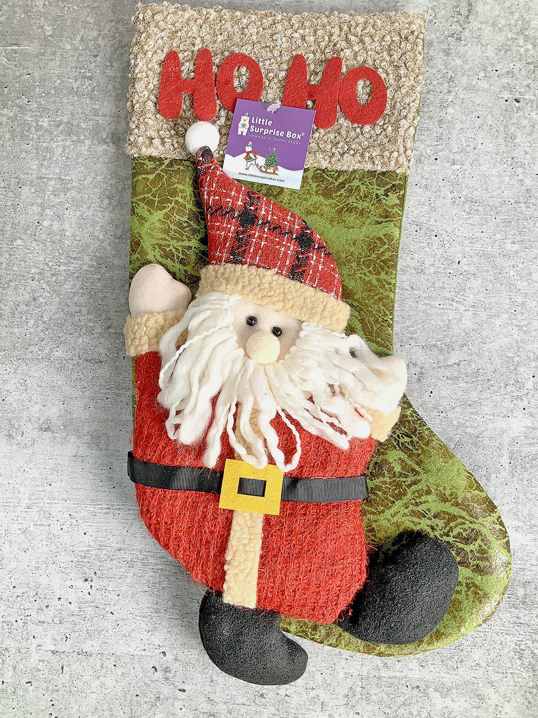 Little Surprise Box, Lettering Christmas Stocking for Gifts and Christmas Décor-18 inches