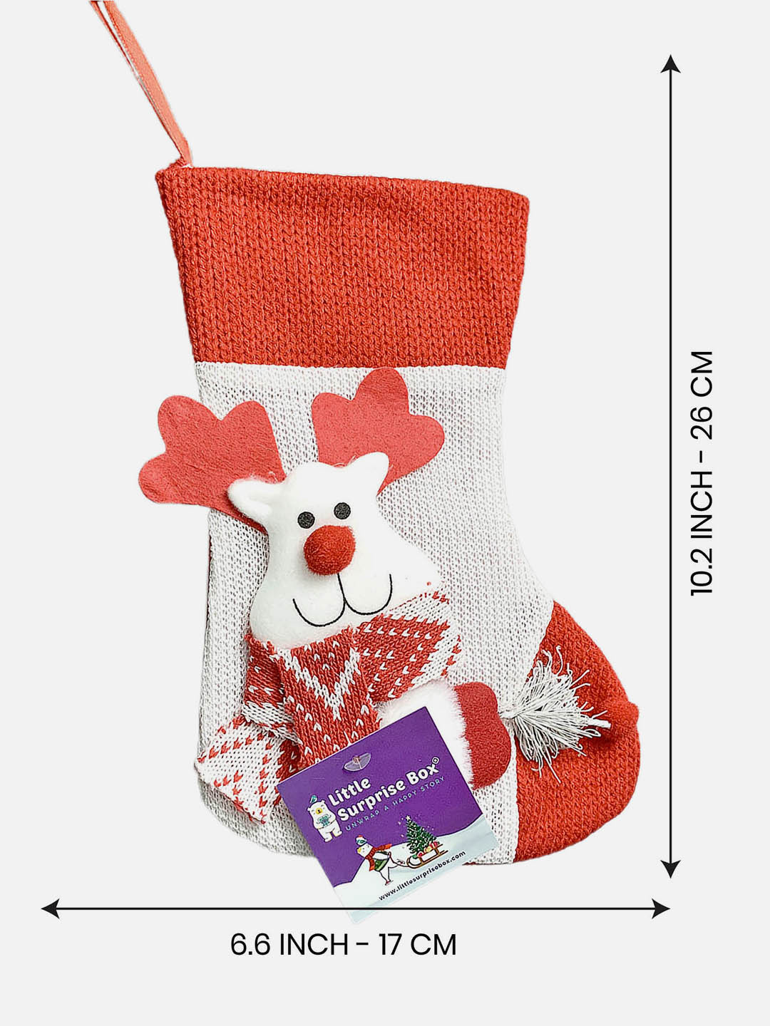 Little Surprise Box, Mini Snowflake Christmas Stocking for Gifts and Christmas Décor-10 inches