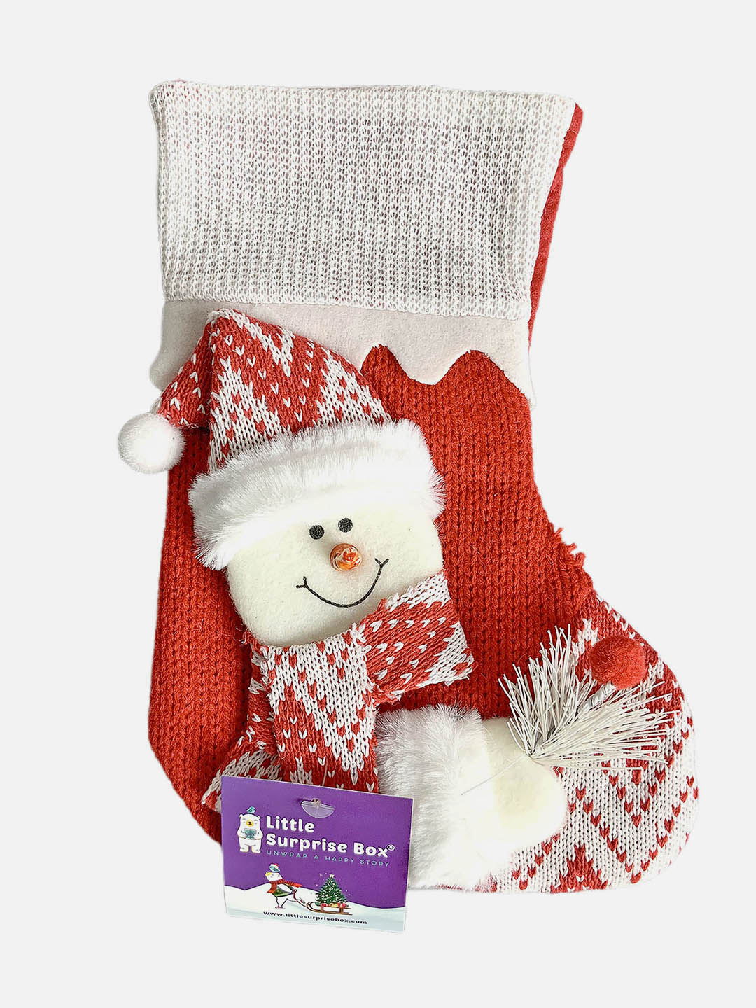 Little Surprise Box, Mini Snowflake Christmas Stocking for Gifts and Christmas Décor-10 inches