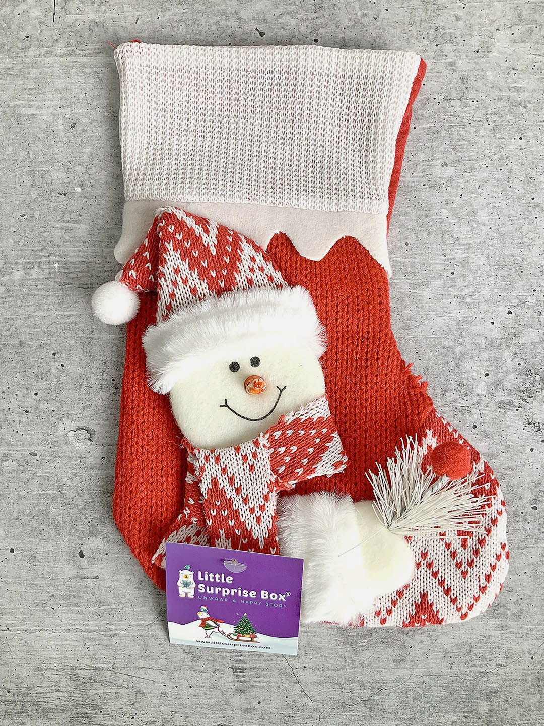 Little Surprise Box, Mini Snowflake Christmas Stocking for Gifts and Christmas Décor-10 inches