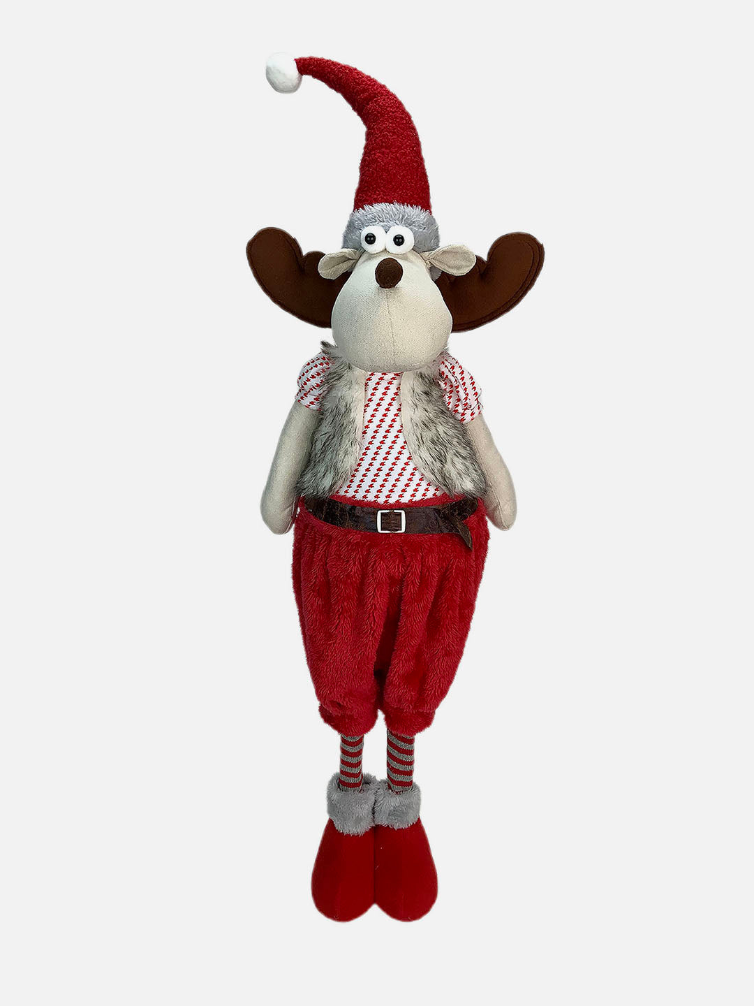 Little Surprise Box 42 INCH Foldable Tall Mr.Reindeer Self standing Christmas Table Décor