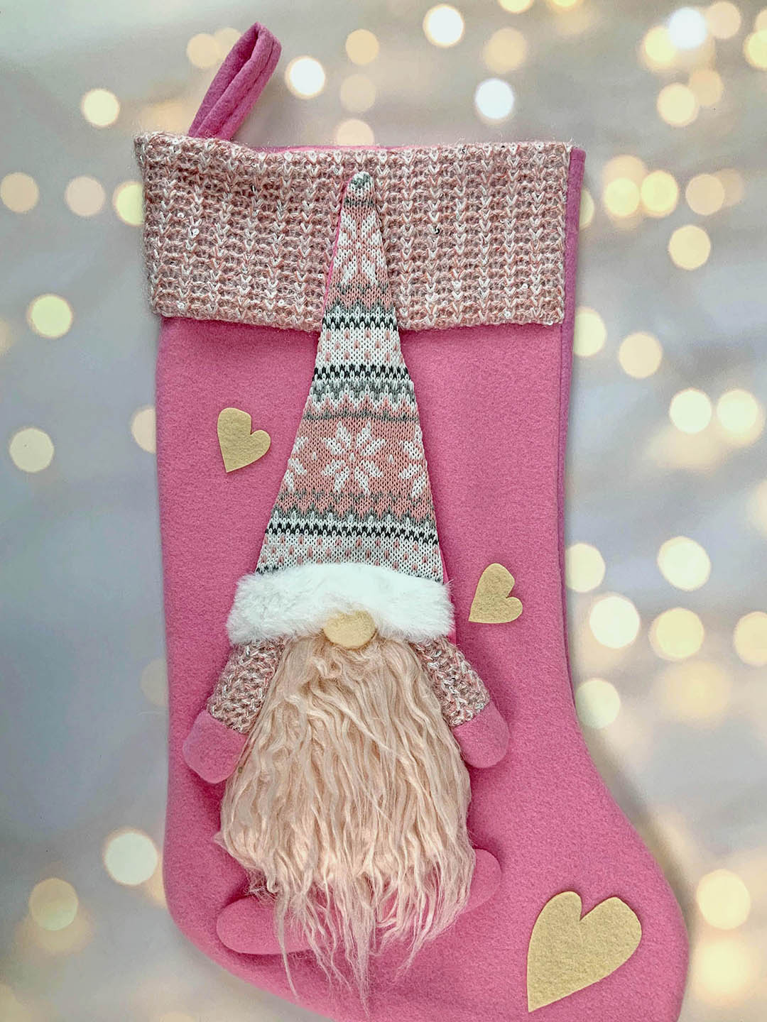 Little Surprise Box, Beard Gnome Christmas Stocking for Gifts and Christmas Décor-16 inches