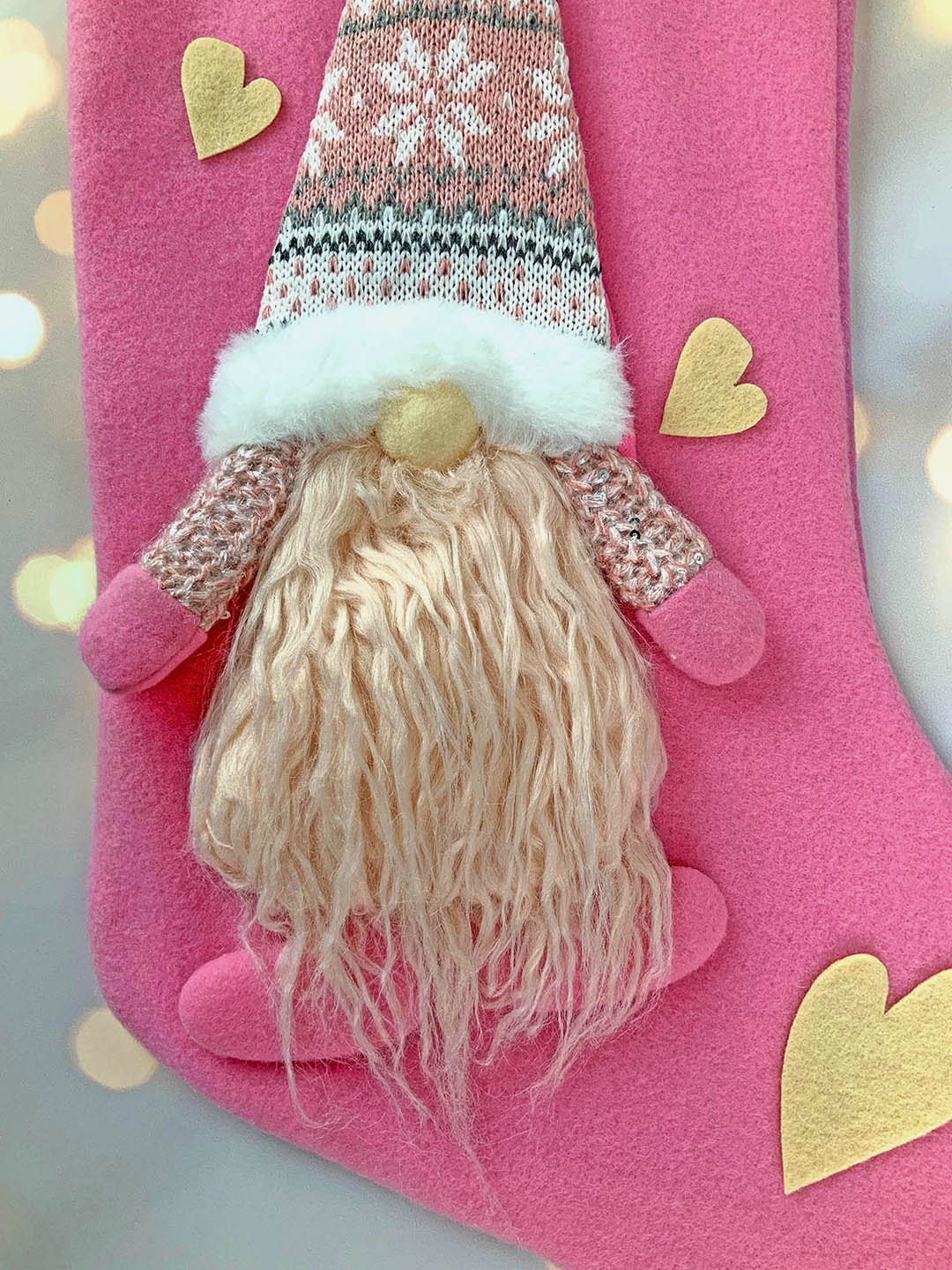 Little Surprise Box, Beard Gnome Christmas Stocking for Gifts and Christmas Décor-16 inches