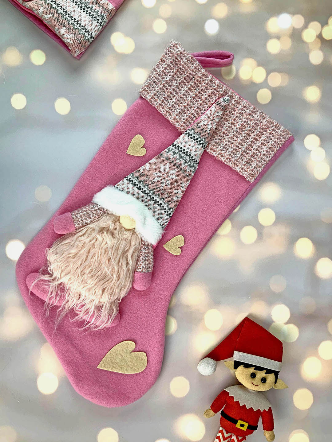 Little Surprise Box, Beard Gnome Christmas Stocking for Gifts and Christmas Décor-16 inches