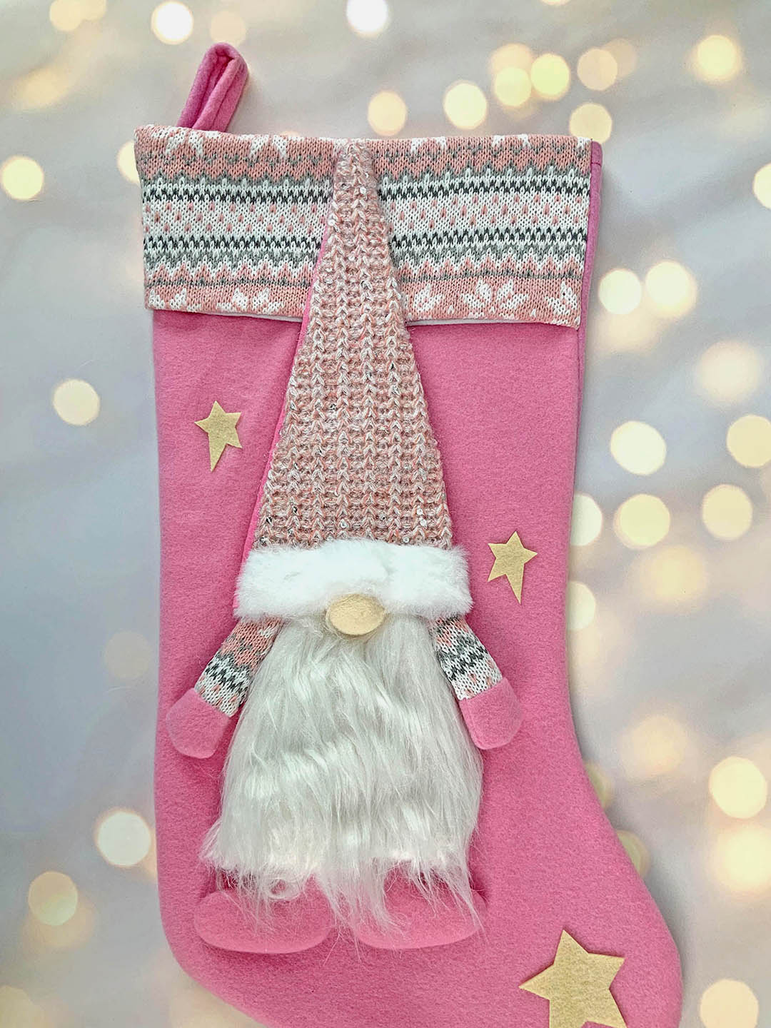 Little Surprise Box, Beard Gnome Christmas Stocking for Gifts and Christmas Décor-16 inches