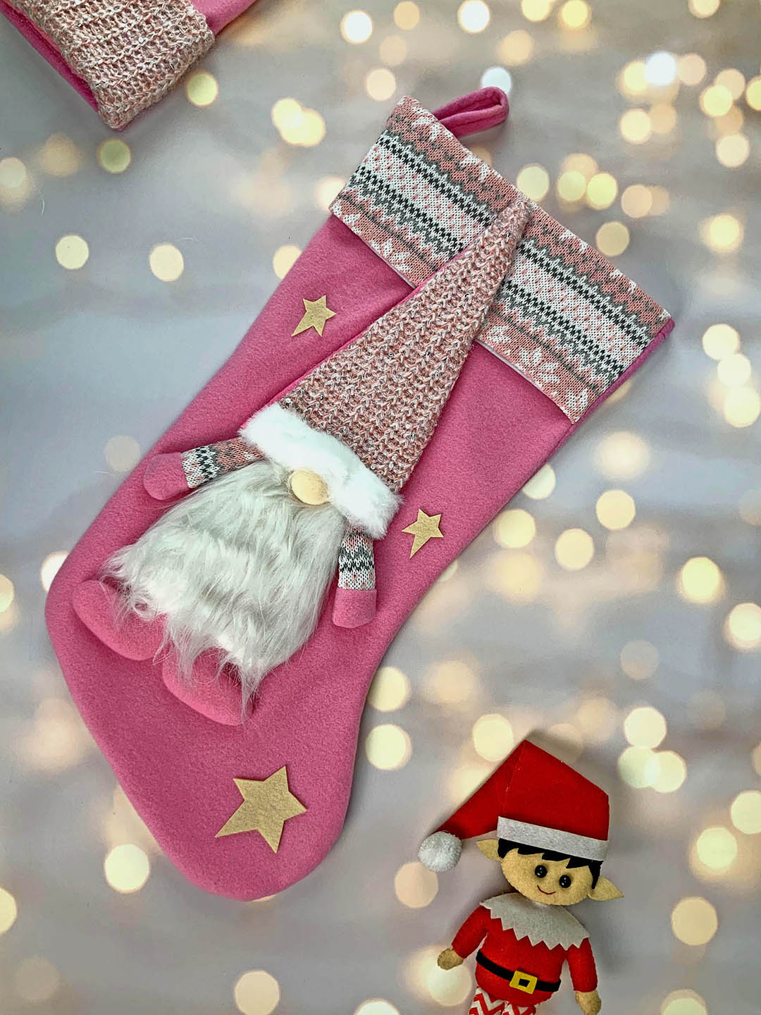 Little Surprise Box, Beard Gnome Christmas Stocking for Gifts and Christmas Décor-16 inches