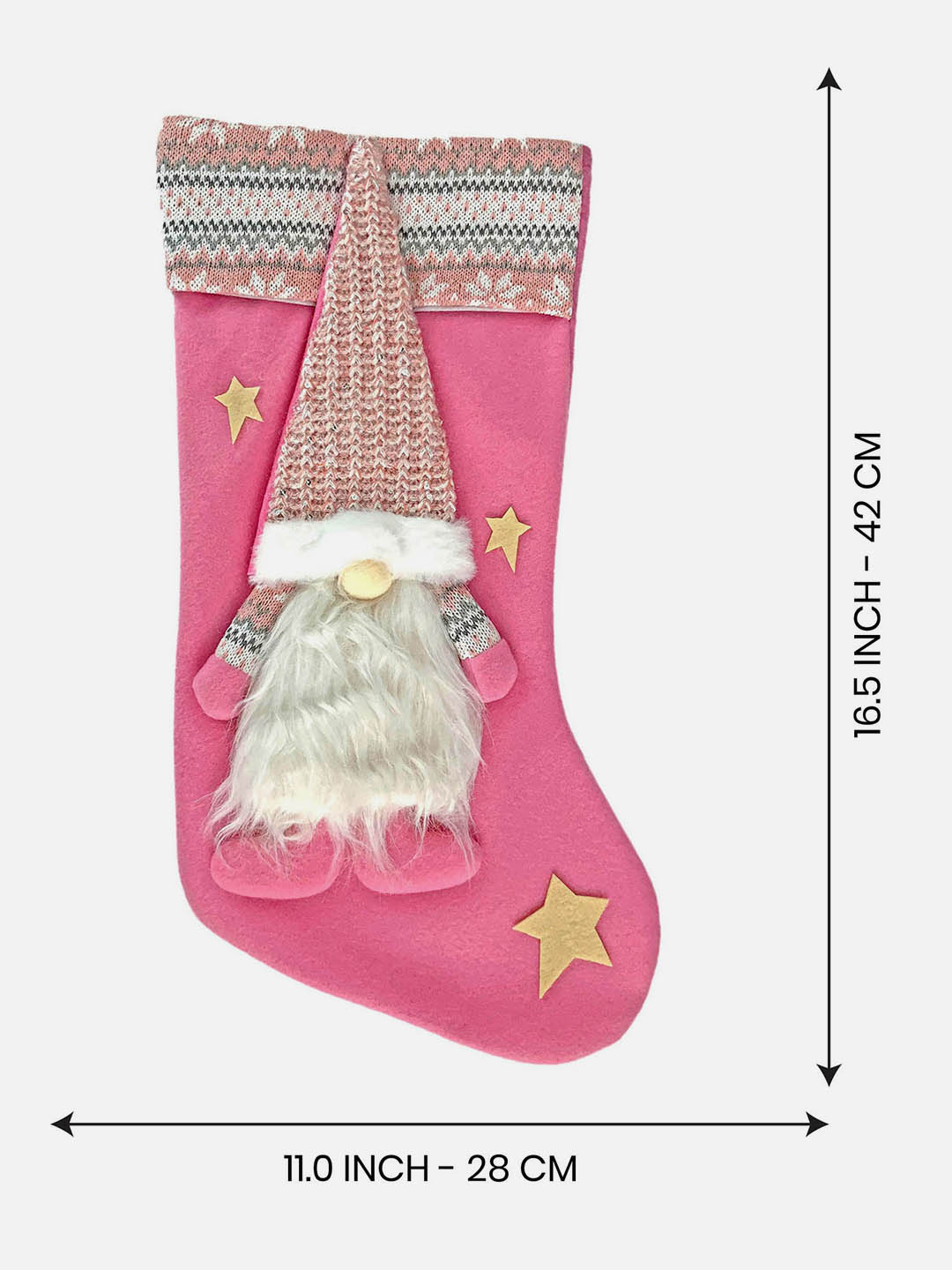 Little Surprise Box, Beard Gnome Christmas Stocking for Gifts and Christmas Décor-16 inches