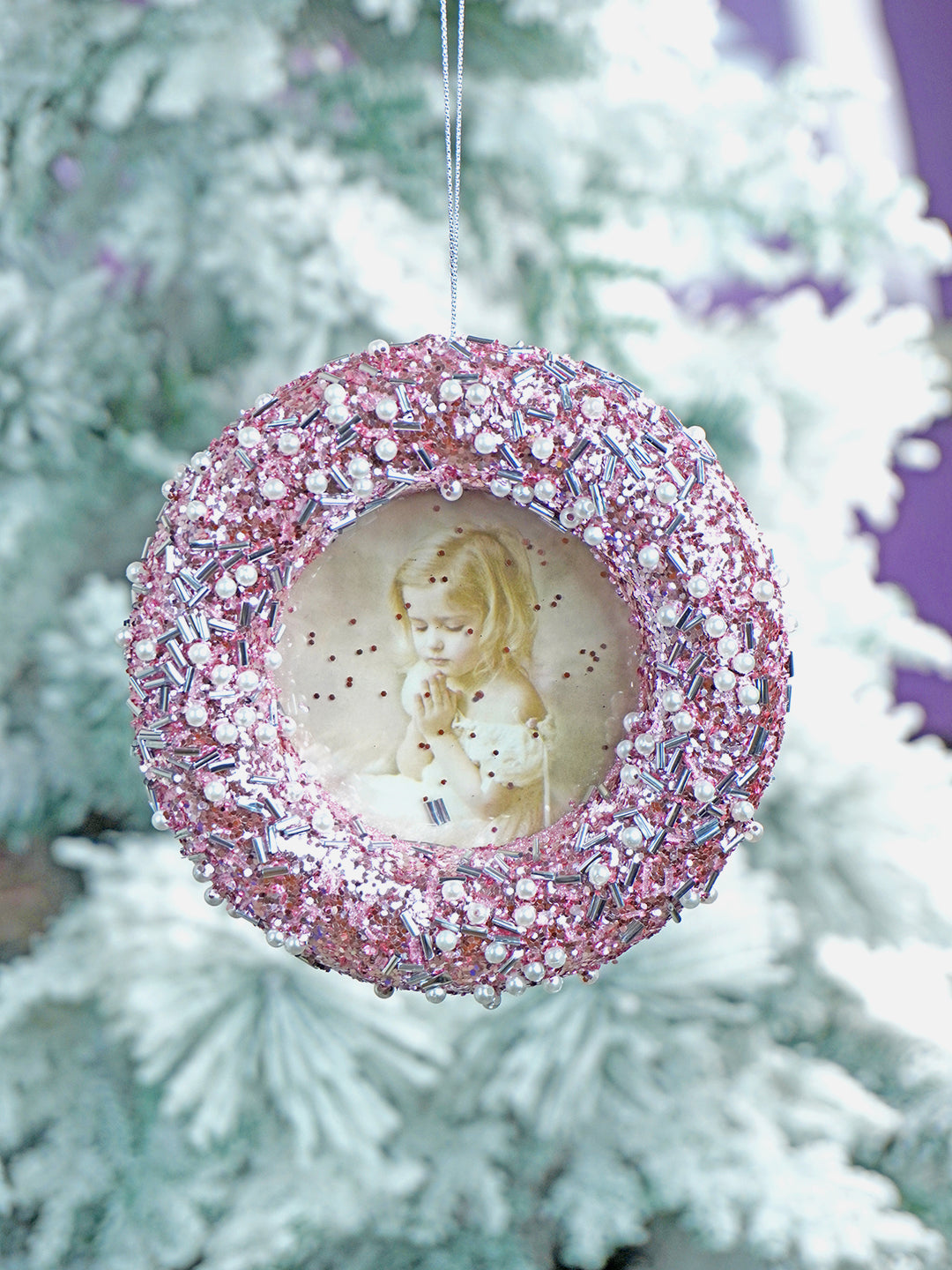 Little Surprise Box Glitter Photo frame Christmas Tree Ornament