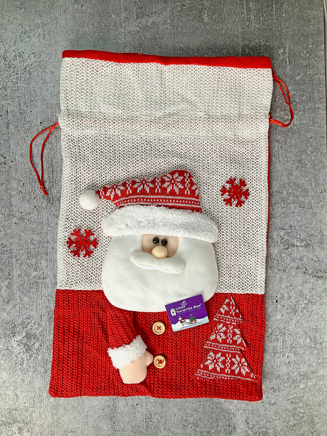 Little Surprise Box Knitted Large Size Christmas Sack and Gift Bag for Christmas Gifts