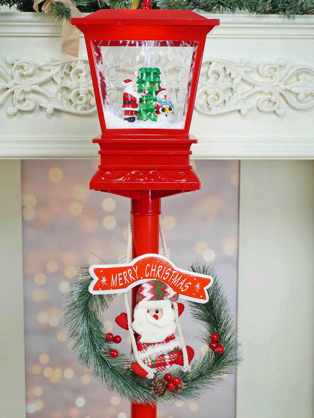 Little Surprise Box, 42 inches Christmassy Lamp Post and Snow Globe Christmas Décor