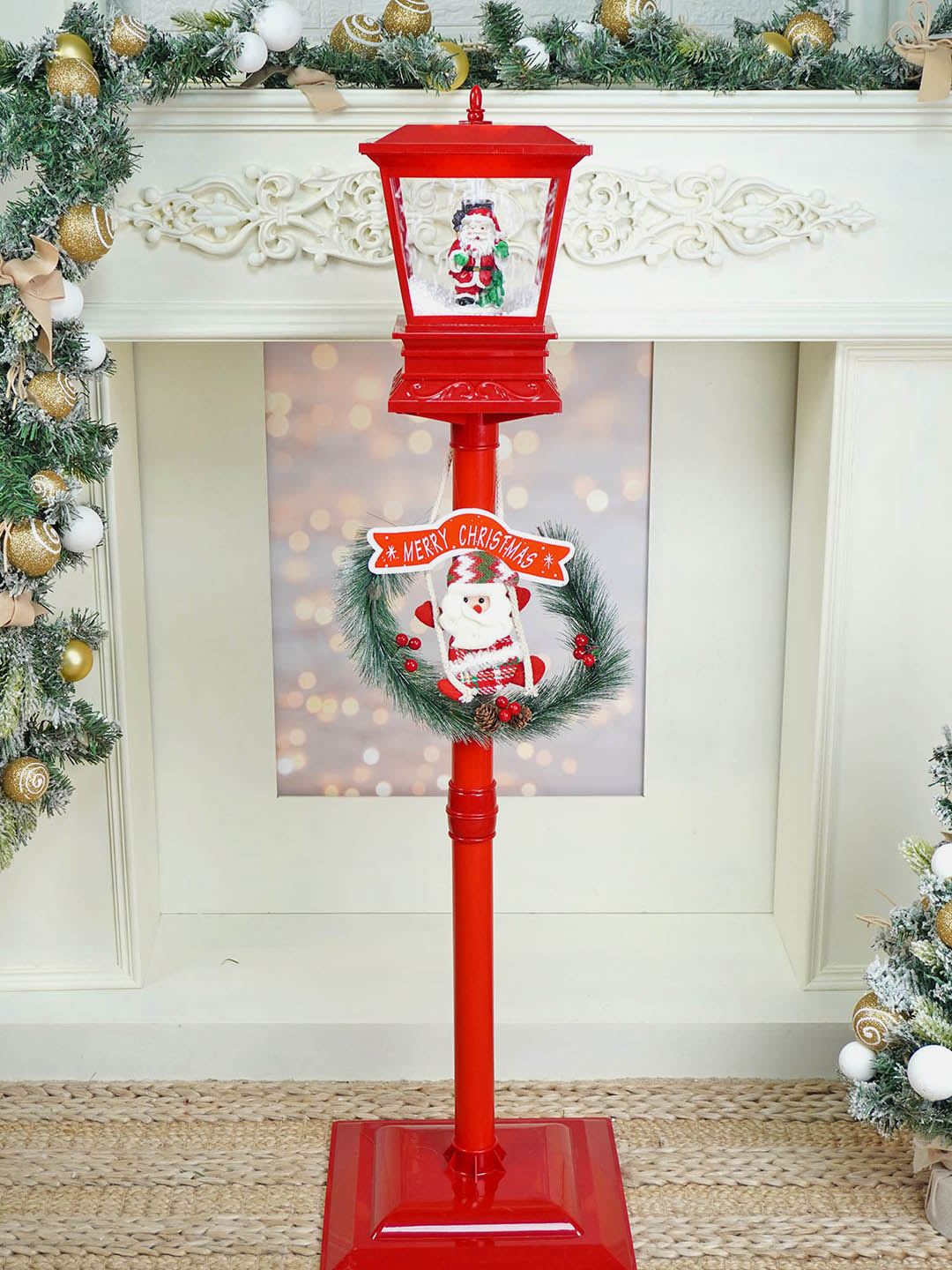 Little Surprise Box, 42 inches Christmassy Lamp Post and Snow Globe Christmas Décor