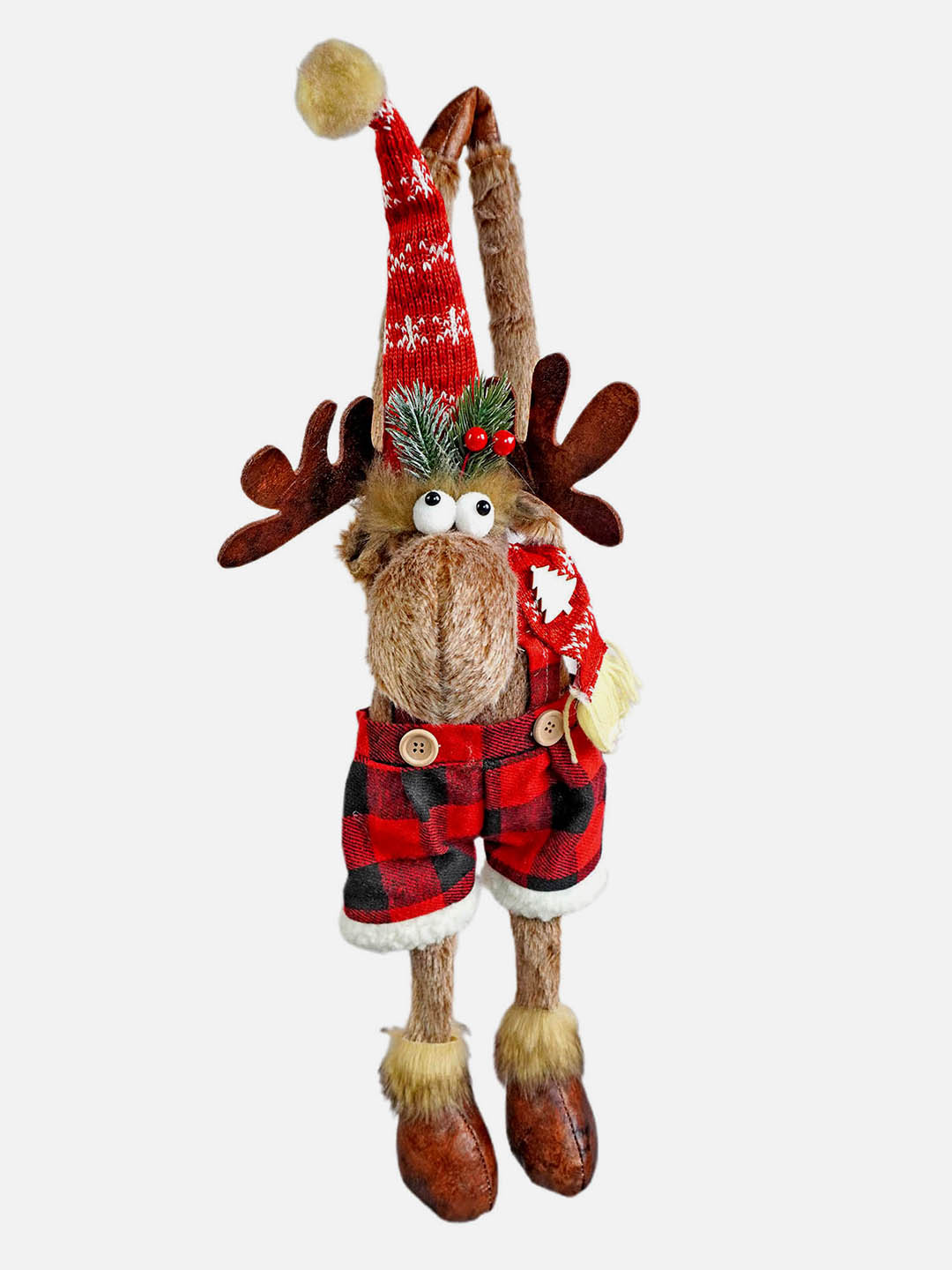 Little Surprise Box Striped Frock Reindeer Christmas Festive Door Hanger Christmas décor