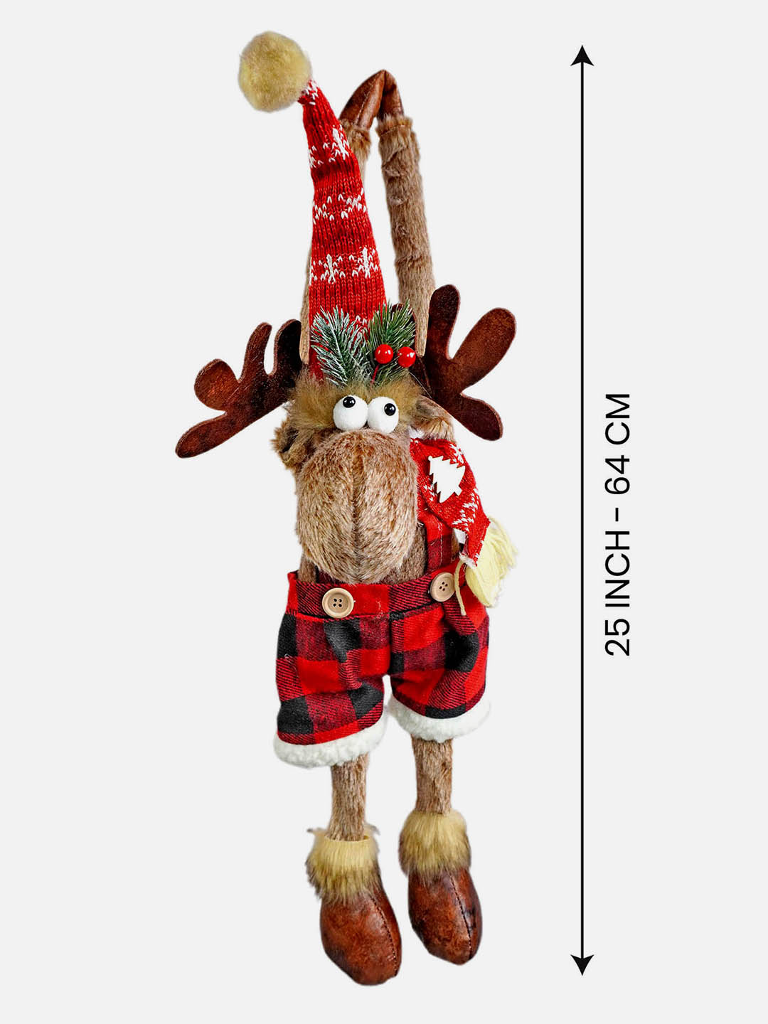 Little Surprise Box Striped Frock Reindeer Christmas Festive Door Hanger Christmas décor