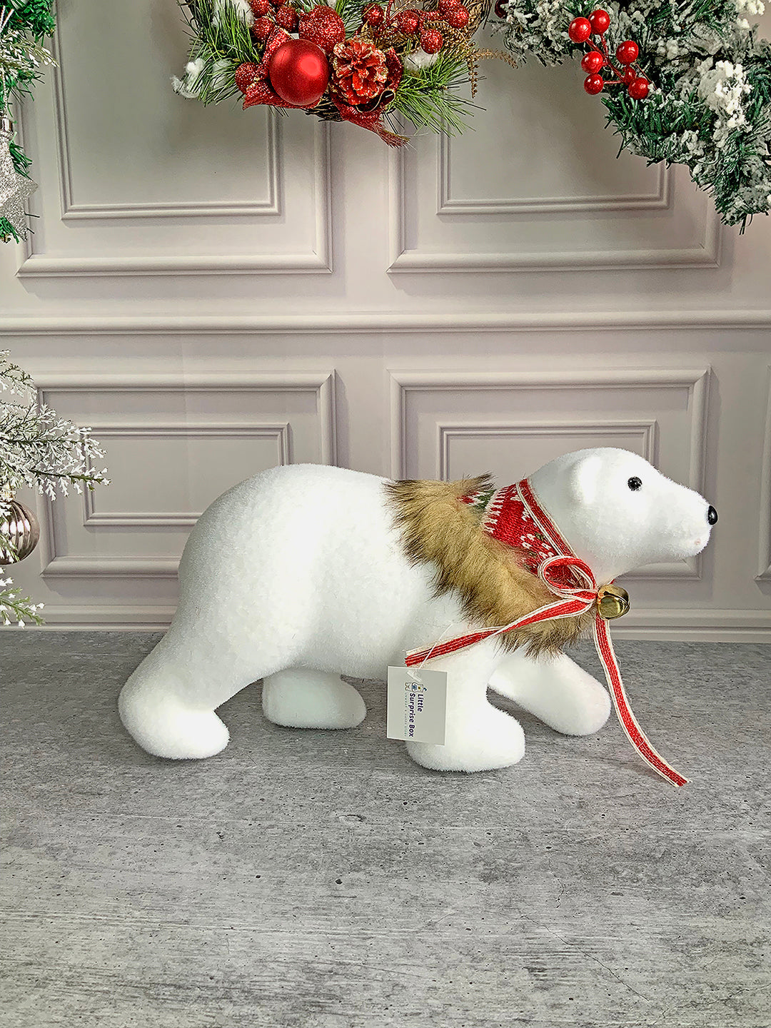 Little Surprise Box Medium Snow Polar Bear Christmas Winter land Décor and Christmas Decoration