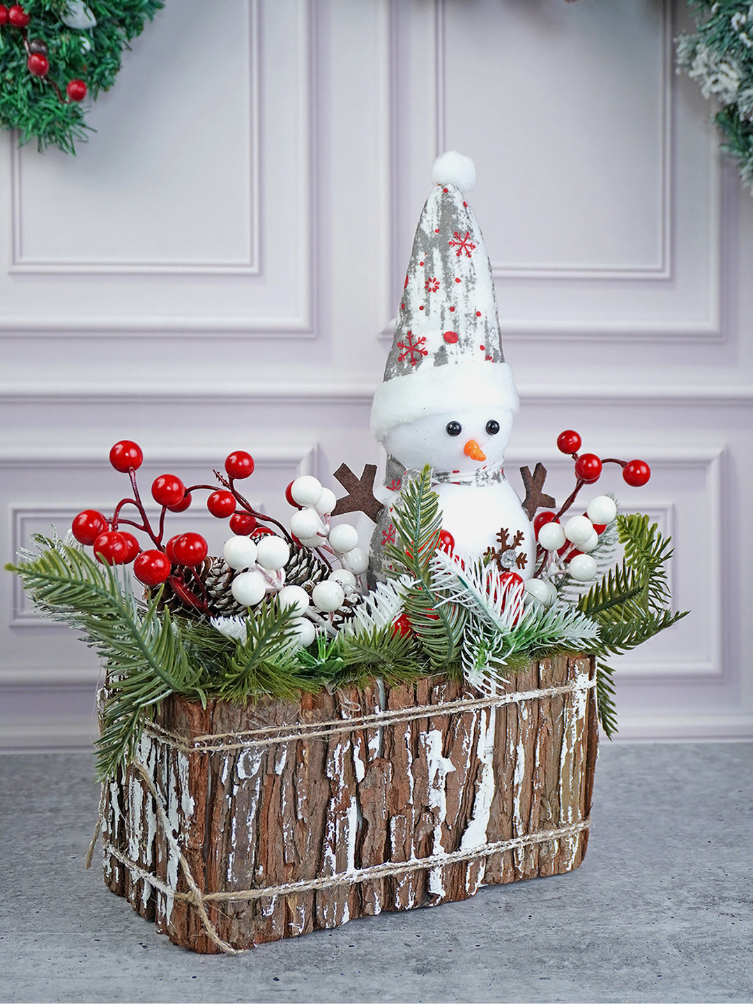 Little Surprise Box Snowman with Wood Christmas Table Décor and Christmas Gift for Kids & Adults