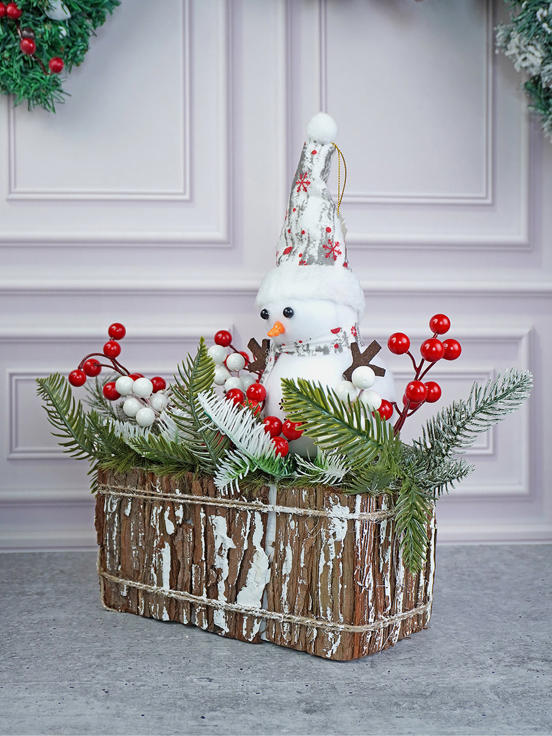 Little Surprise Box Snowman with Wood Christmas Table Décor and Christmas Gift for Kids & Adults