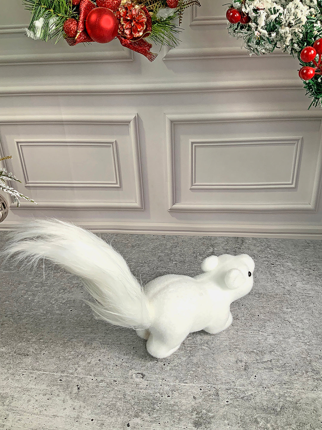 Little Surprise Box Winter Squirrel with twig stem Christmas Home and Office Décor