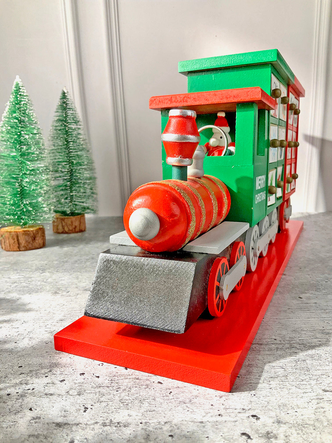 Little Surprise Box 25 days Wooden Train Shape Advent Calendar for Christmas