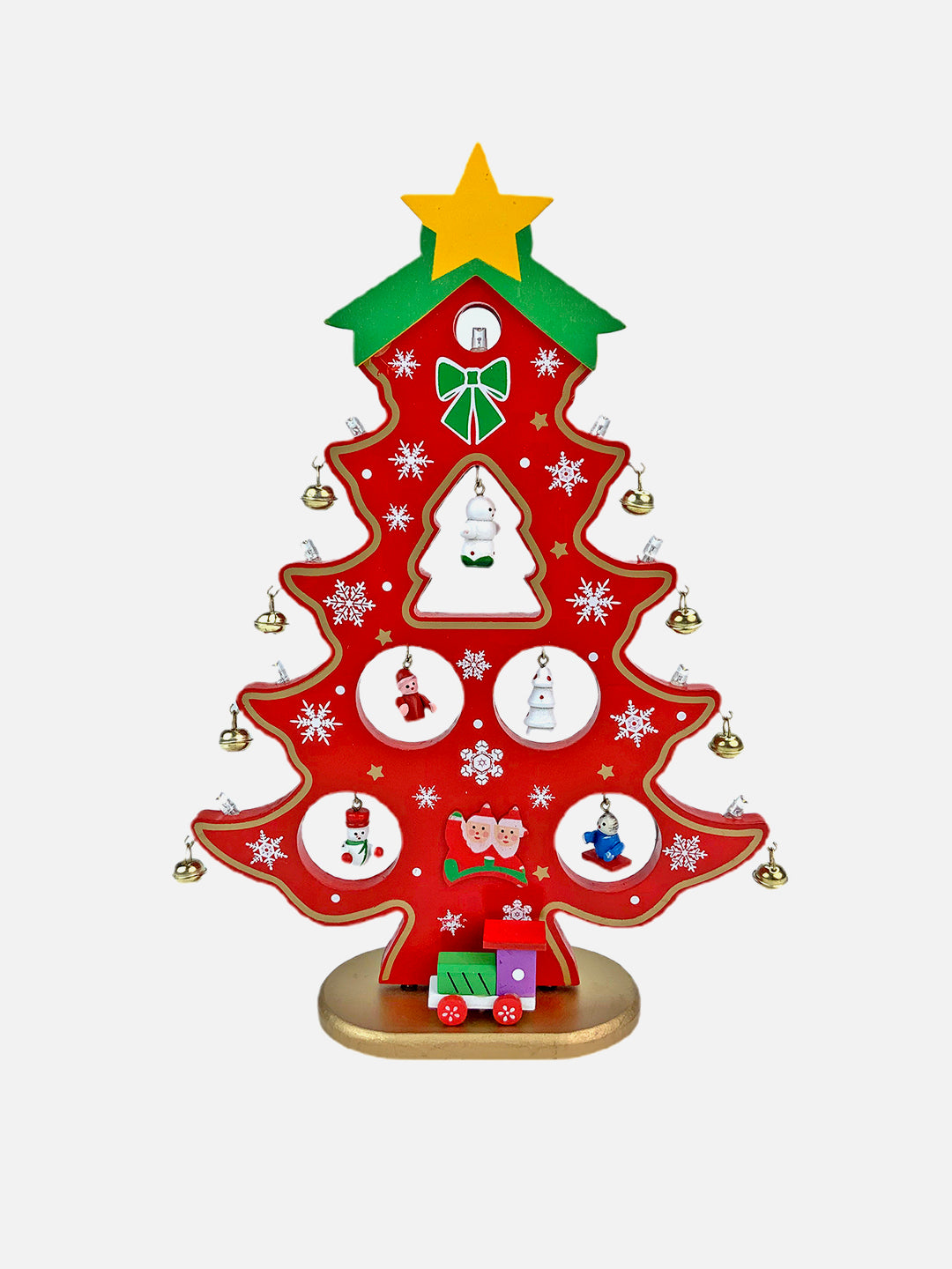 Little Surprise Box DIY Wooden Christmas Tree with LED Light,Christmas Table Décor