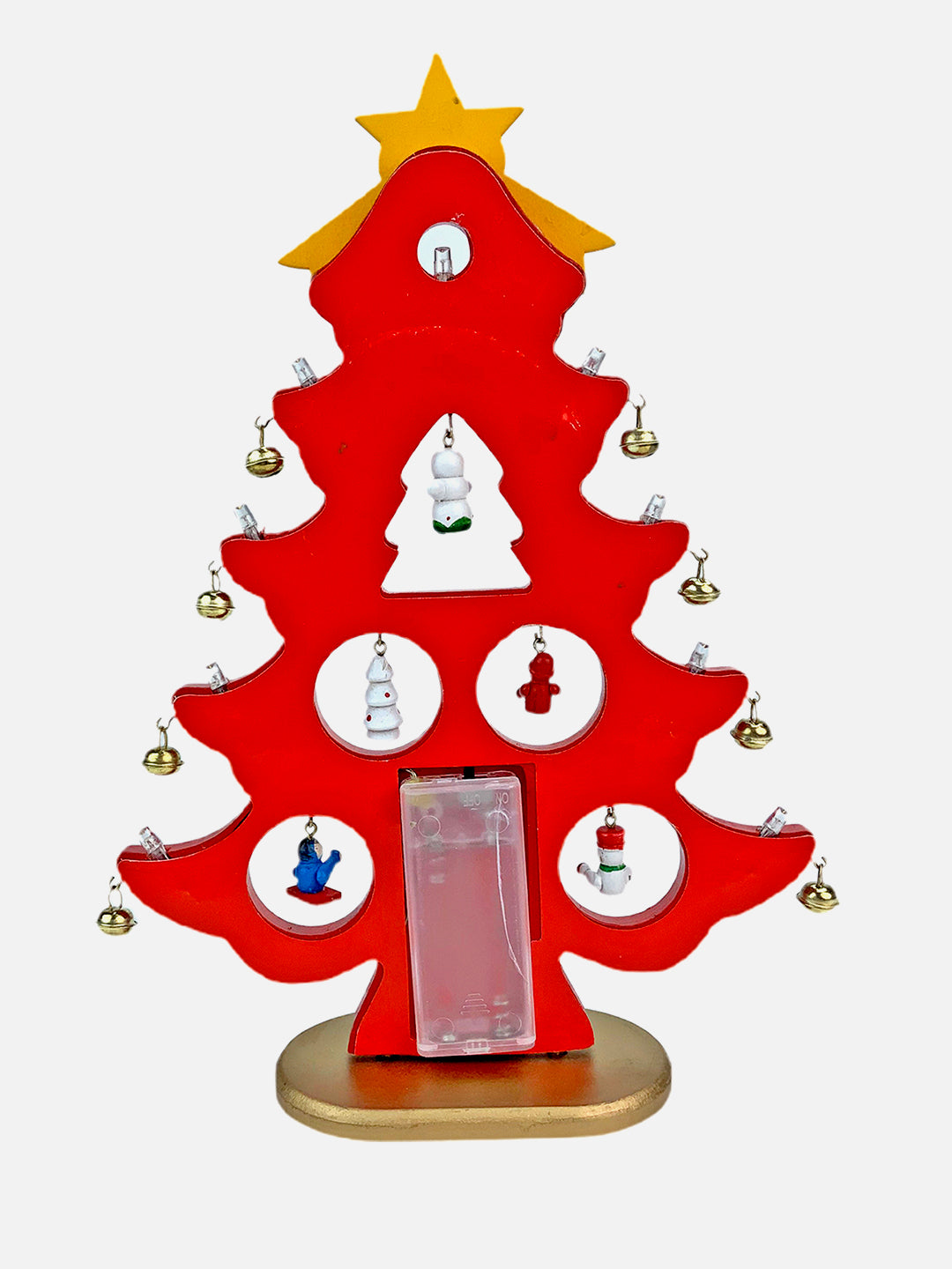 Little Surprise Box DIY Wooden Christmas Tree with LED Light,Christmas Table Décor