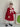 Little Surprise Box Maroon & Cream Big Bow Ruffled neck Knitted Frock Winterwear for girls