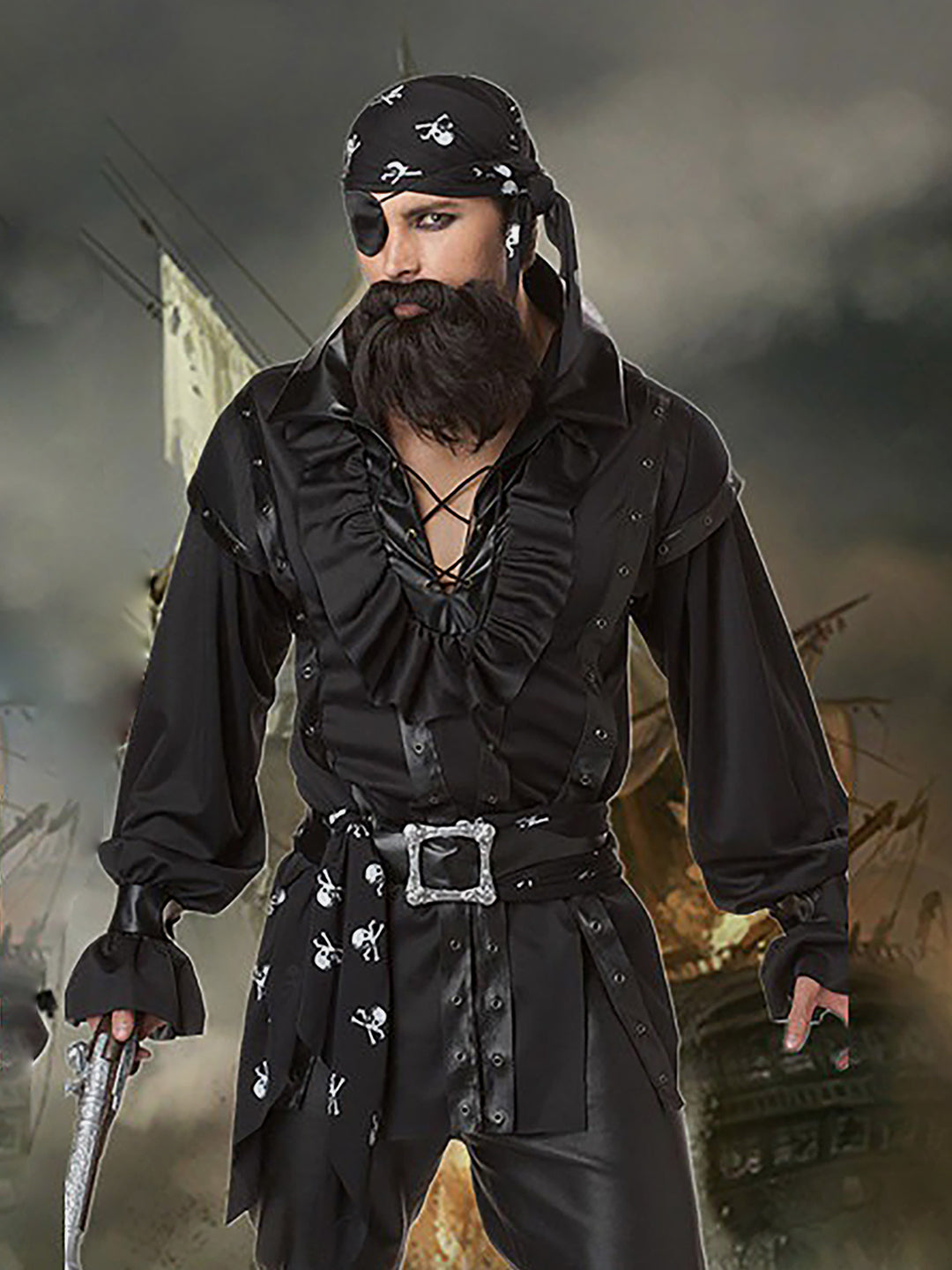 Little Surprise Box Black Pirates Adults Halloween Costume Dress Up one size