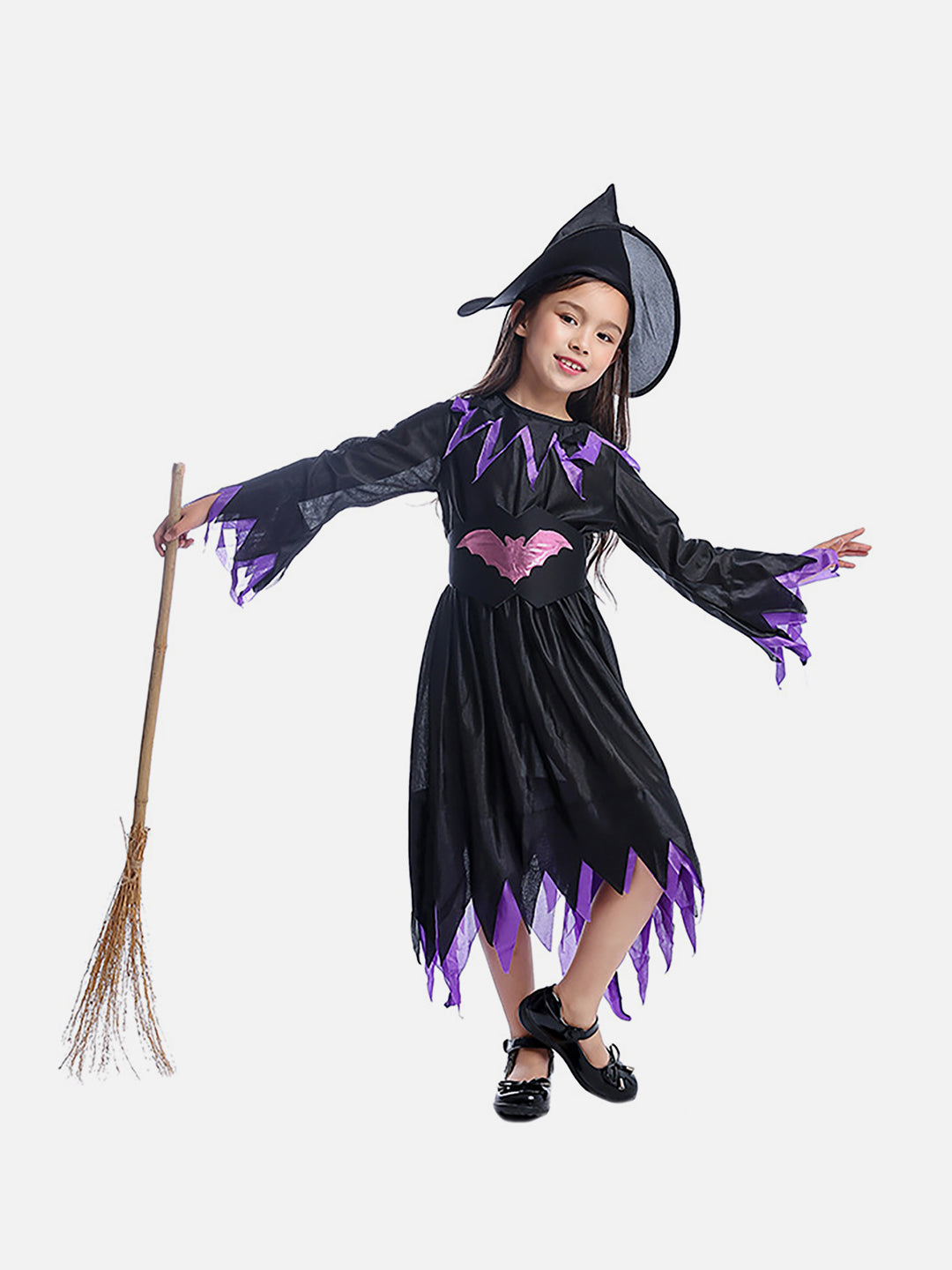 Little Surprise Box Purple Bat Witch Kids Halloween Costume Dress Up