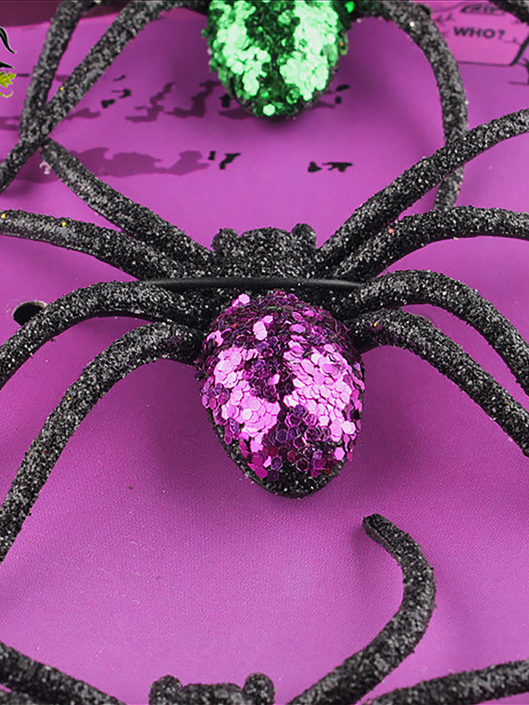 Little Surprise Box 6pcs Pack of Glitter Spider Spooky Halloween theme Table/wall Decor