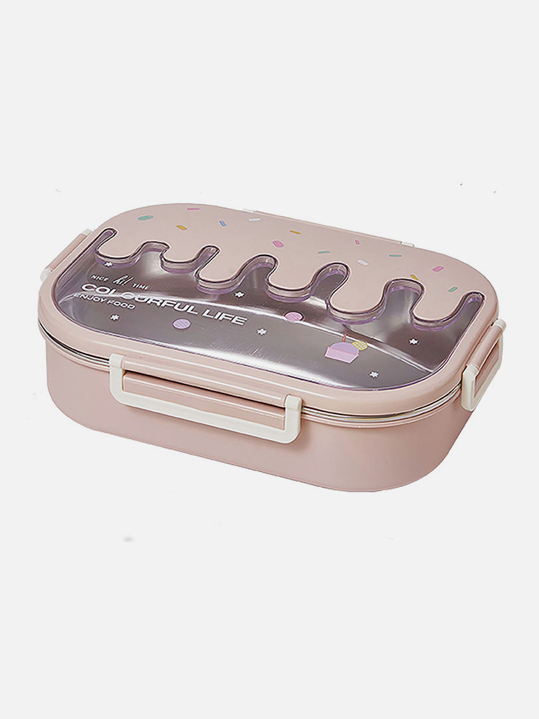 Little Surprise Box Ice-cream Drip Big Size Stainless Steel Lunch Box for Kids & Adults, 1300ml