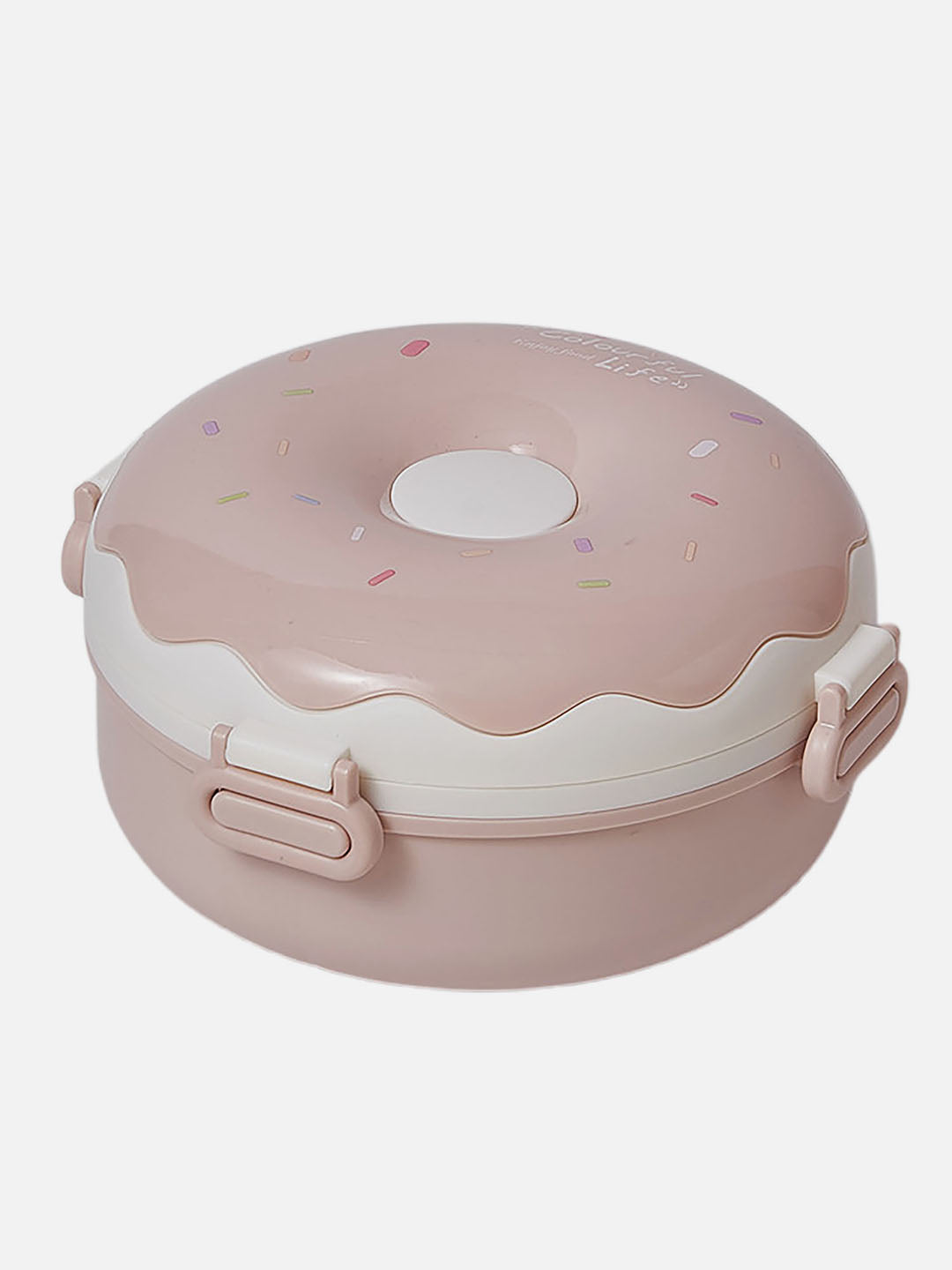 Little Surprise Box Donut Stainless Steel Lunch Box with spoon and Fork for Kids & Adults