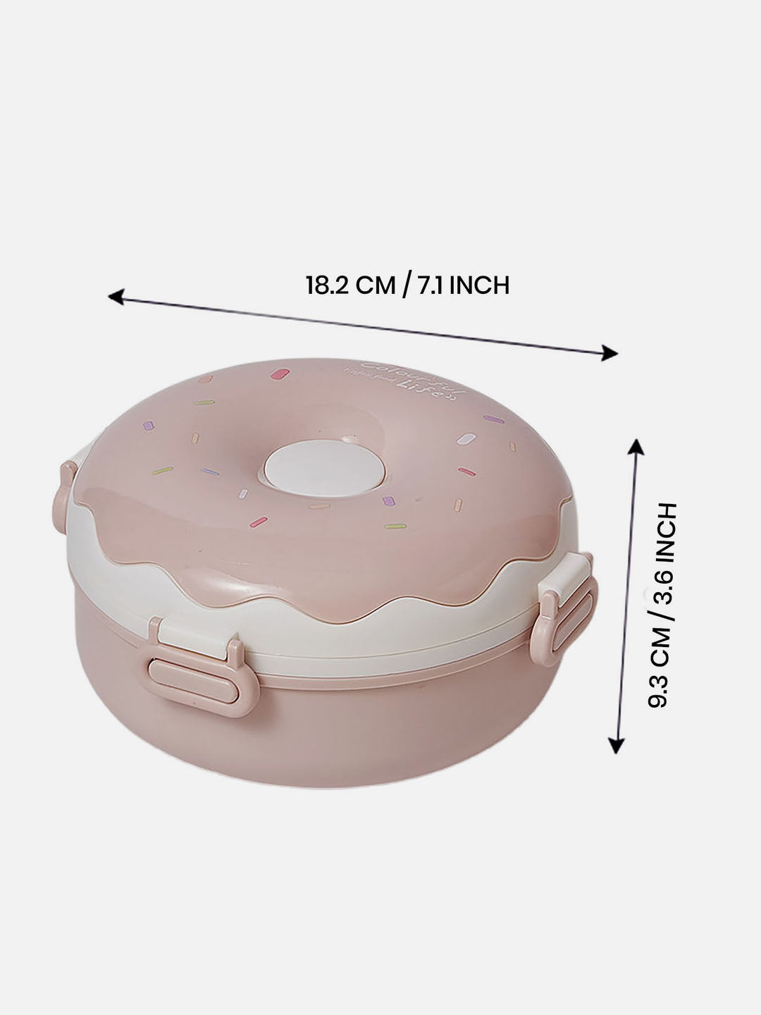 Little Surprise Box Donut Stainless Steel Lunch Box with spoon and Fork for Kids & Adults