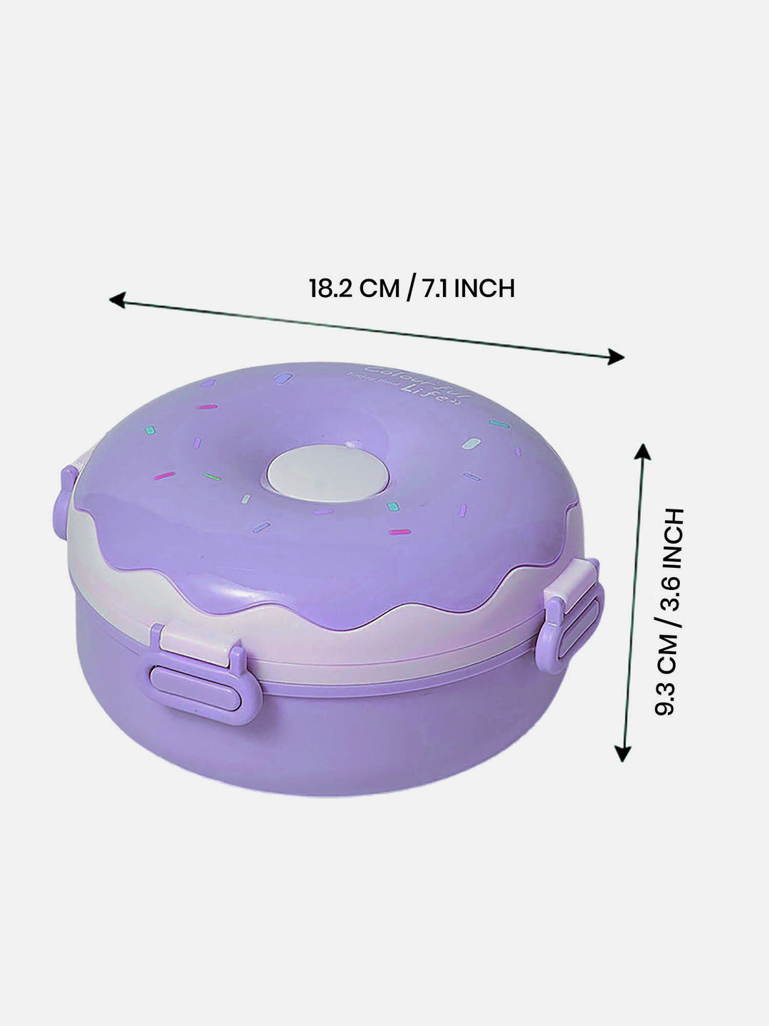 Little Surprise Box Donut Stainless Steel Lunch Box with spoon and Fork for Kids & Adults