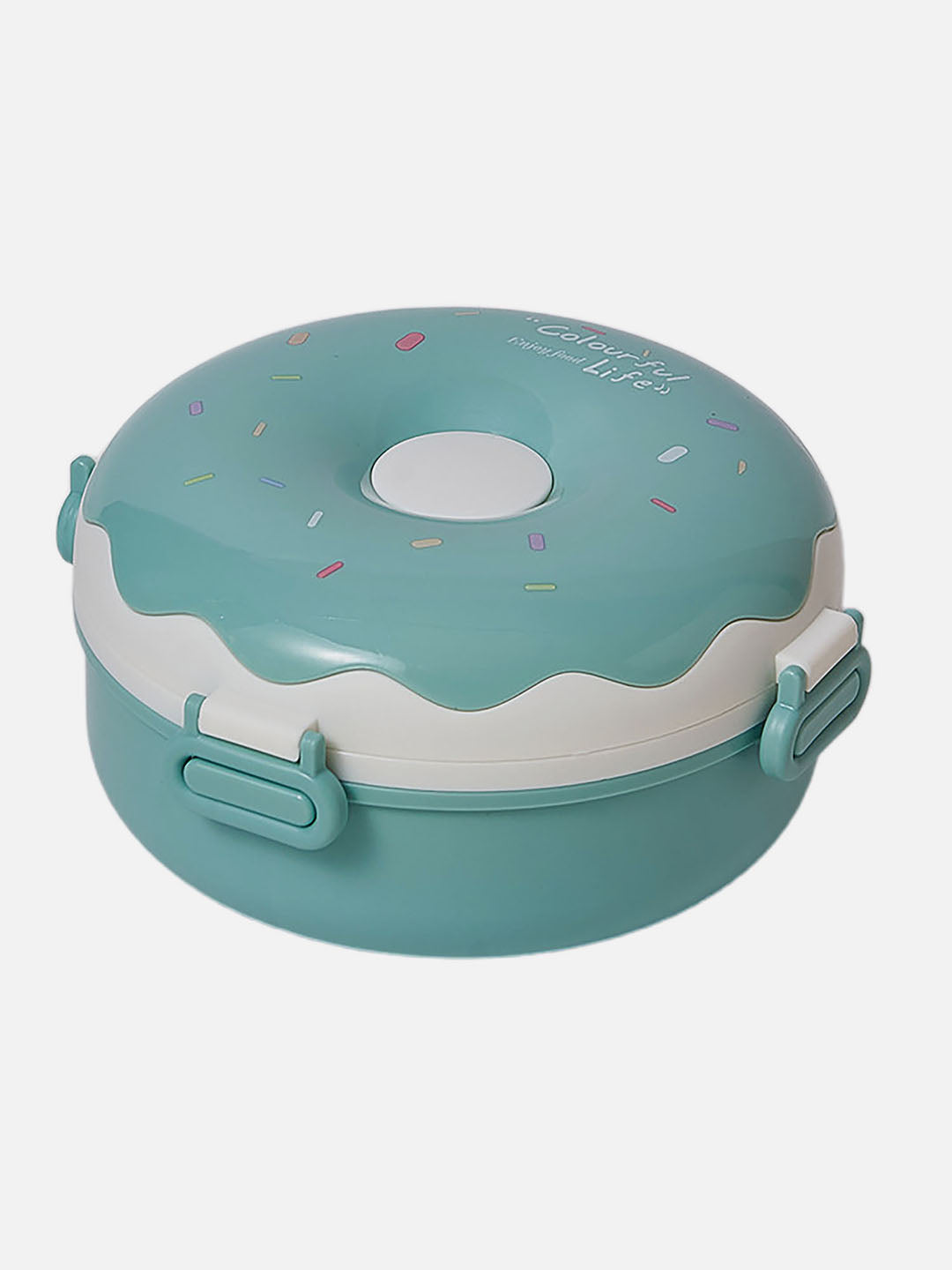 Little Surprise Box Donut Stainless Steel Lunch Box with spoon and Fork for Kids & Adults