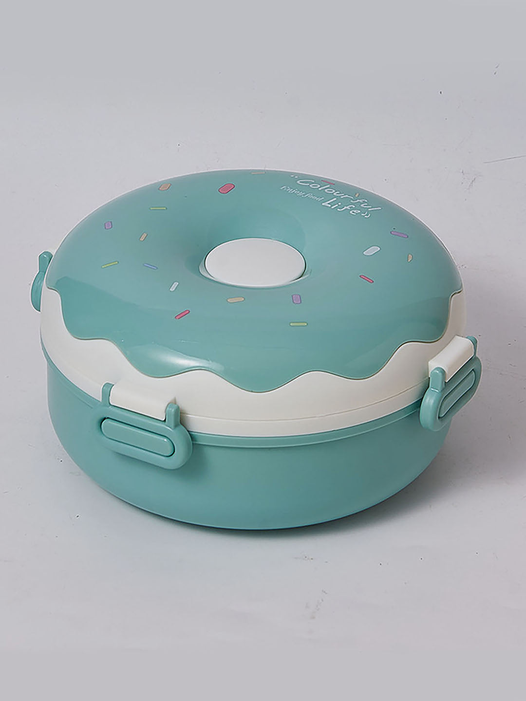 Little Surprise Box Donut Stainless Steel Lunch Box with spoon and Fork for Kids & Adults