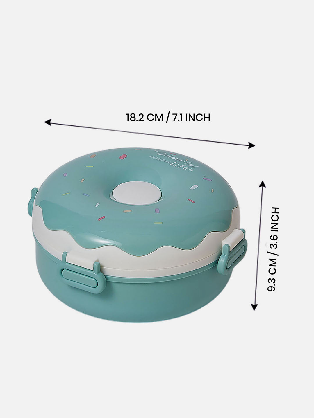 Little Surprise Box Donut Stainless Steel Lunch Box with spoon and Fork for Kids & Adults