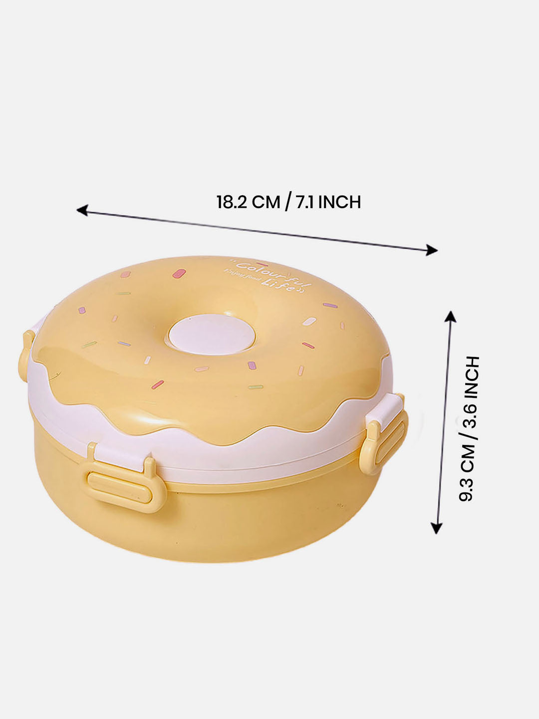 Little Surprise Box Donut Stainless Steel Lunch Box with spoon and Fork for Kids & Adults