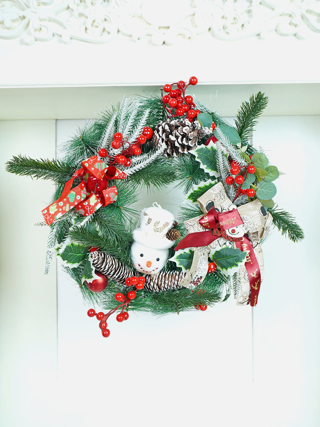 Little Surprise Box Artificial Christmas wreath for Door Wall & Christmas Décor