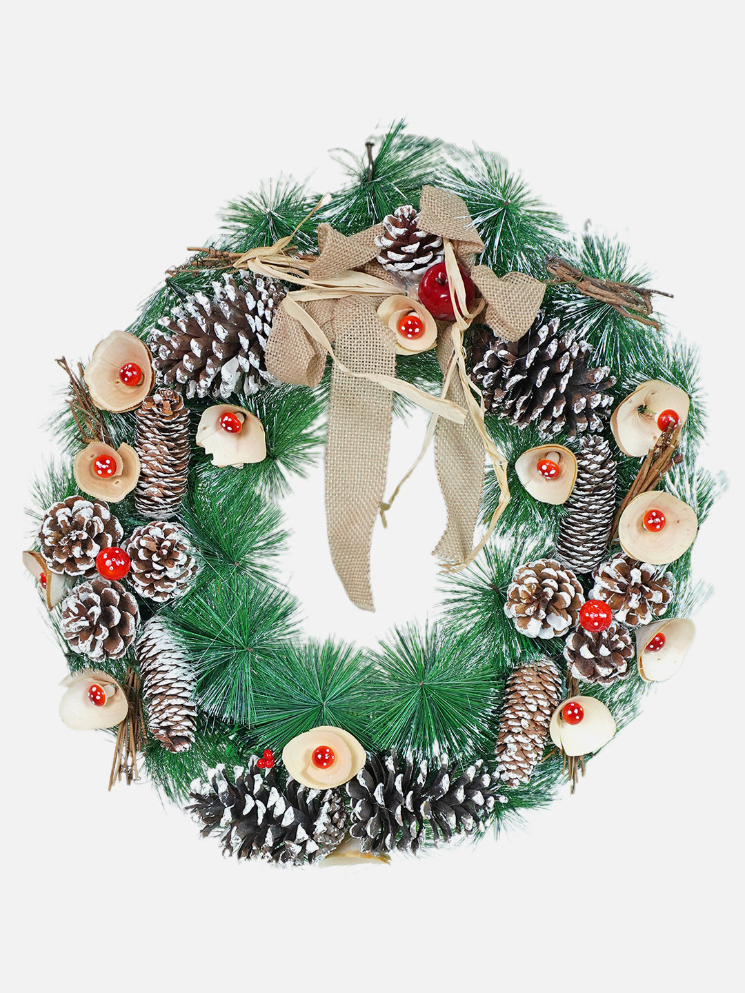 Little Surprise Box Bushy Frosty Christmas wreath & Christmas Décor