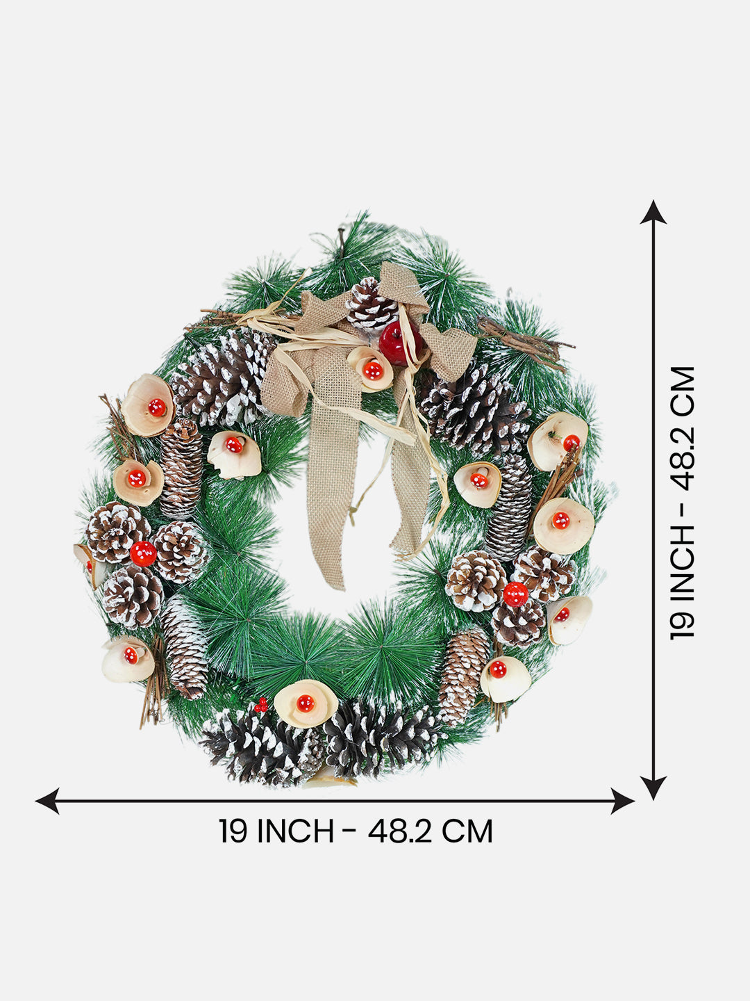 Little Surprise Box Bushy Frosty Christmas wreath & Christmas Décor