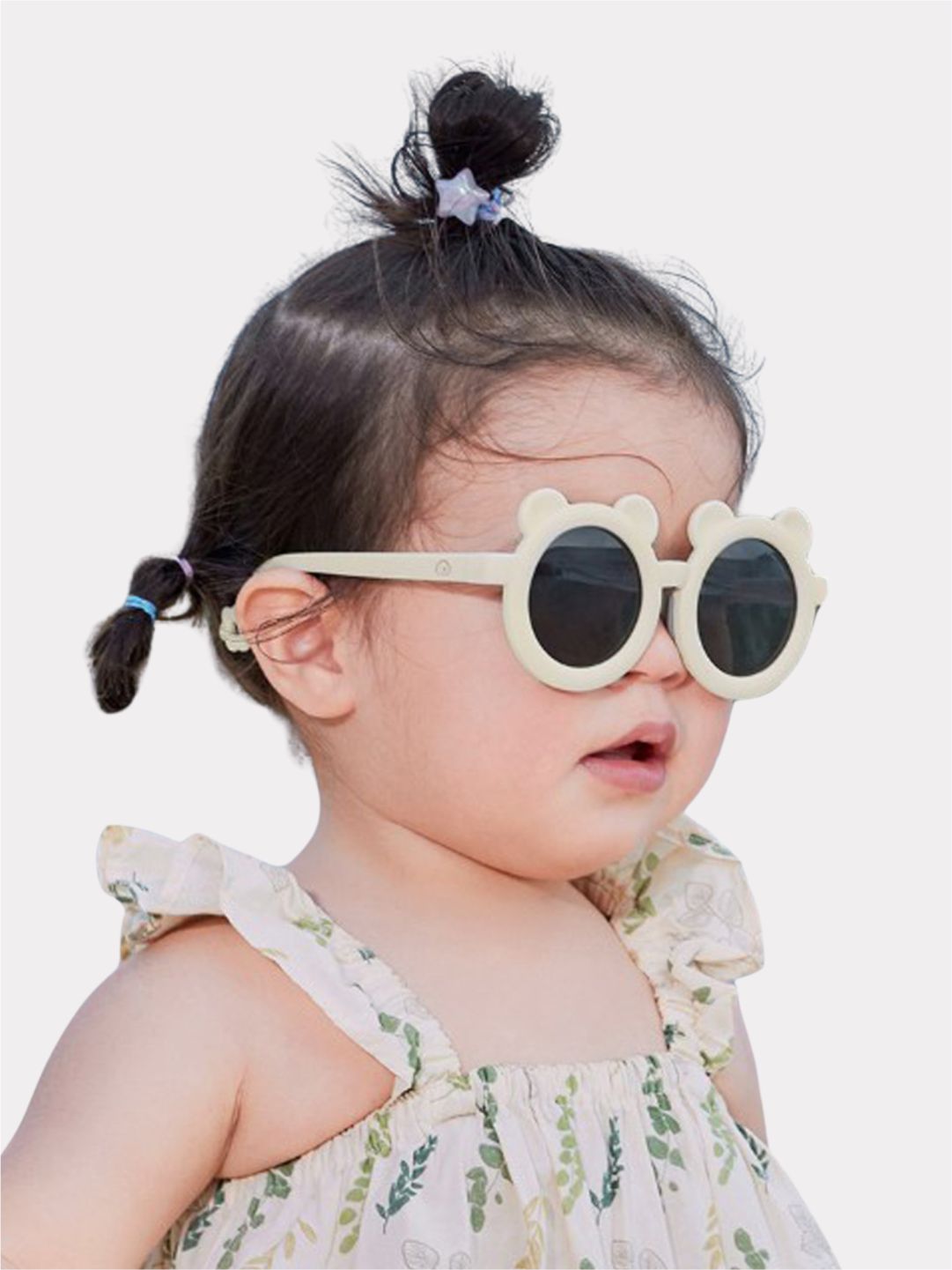 Little Surprise Box , 2d Ear Frame Anti Ultraviolet Unisex Sunglasses for Toddlers with Satin Storage Pouch